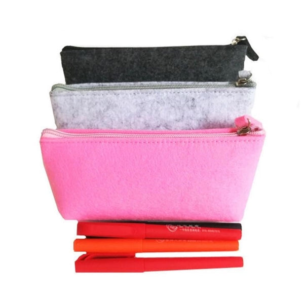 Felt Pencil Bag With Zipper