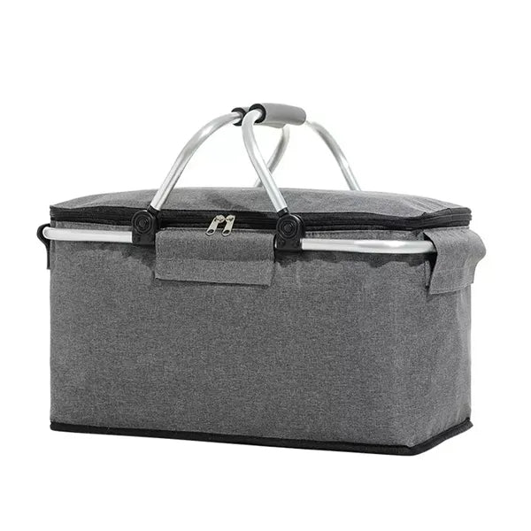 Collapsible Insulated Picnic Basket W/Handles