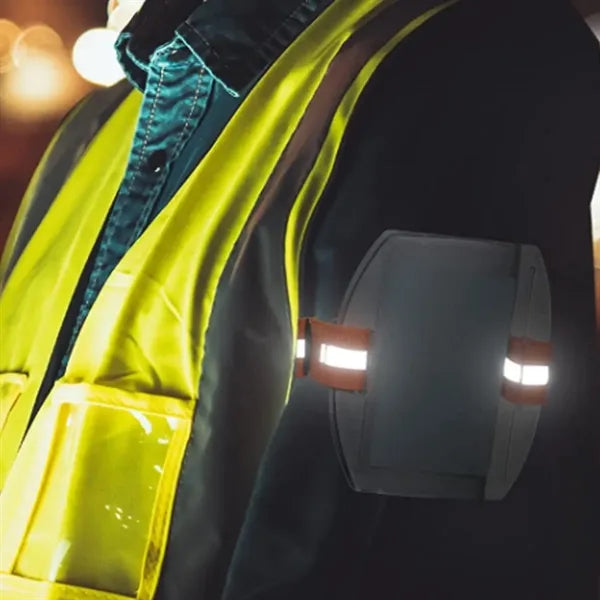 Adjustable Reflective Elastic Armband ID Badge Holder