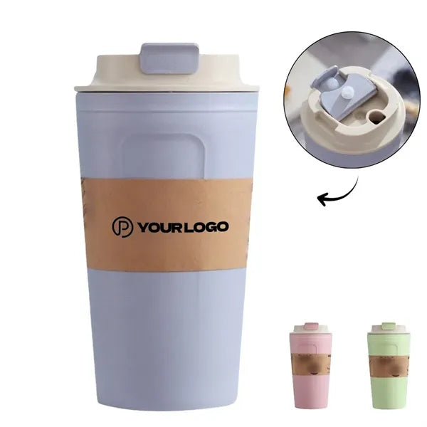 Eco-friendly bamboo fiber water bottle for travel office