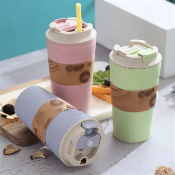 Eco-friendly bamboo fiber water bottle for travel office