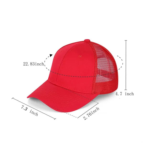 Adjustable Mesh Trucker Hat Structured Baseball Cap