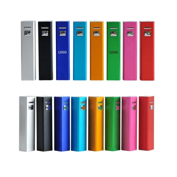 Lipstick-style Aluminum Alloy 2600 mAh Portable Charger