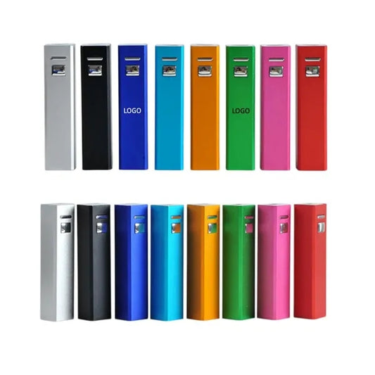 Lipstick-style Aluminum Alloy 2600 mAh Portable Charger