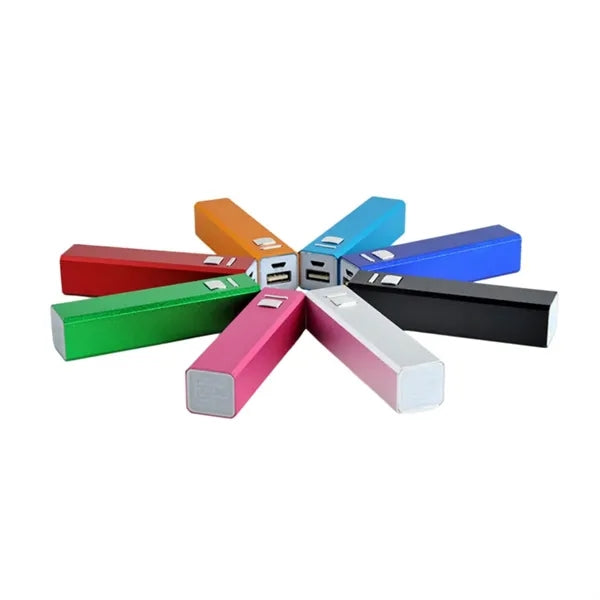 Lipstick-style Aluminum Alloy 2600 mAh Portable Charger
