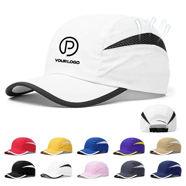 Mesh baseball cap quick dry lightweight hats for running