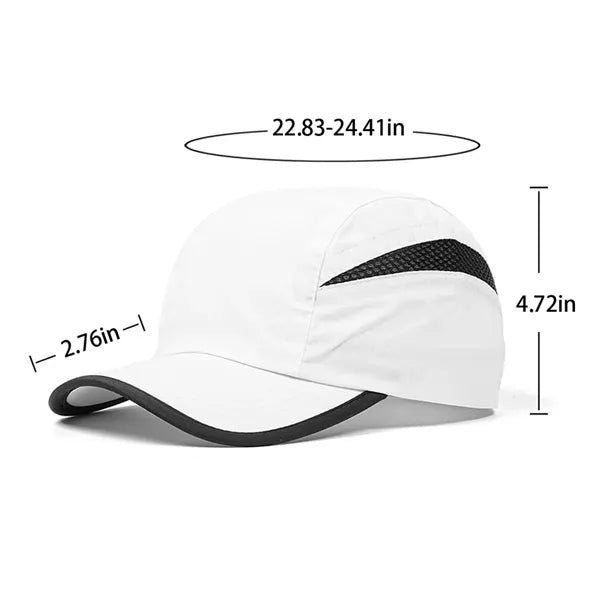 Mesh baseball cap quick dry lightweight hats for running