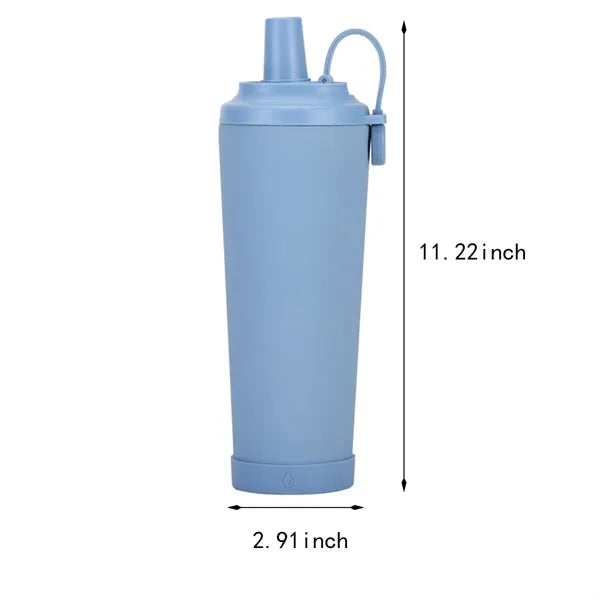 28oz stainless steel water bottle with straw for travel