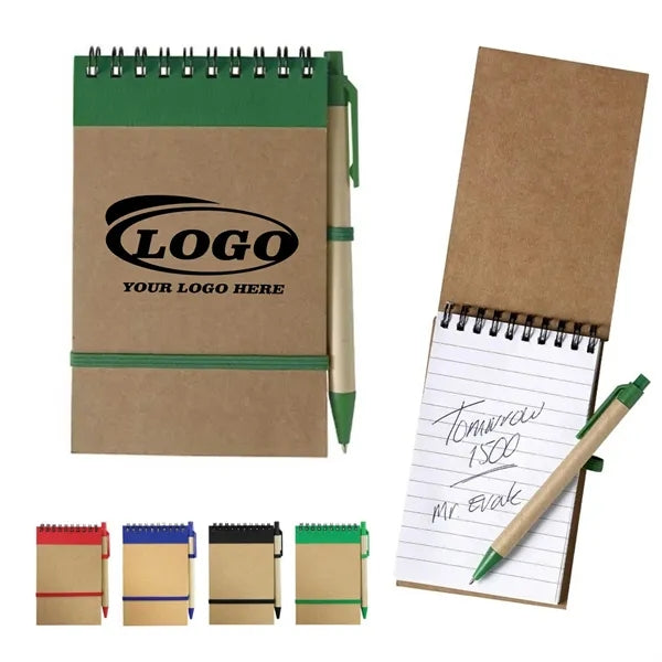 Eco Recycled Notebook Pad with Stylus Pen