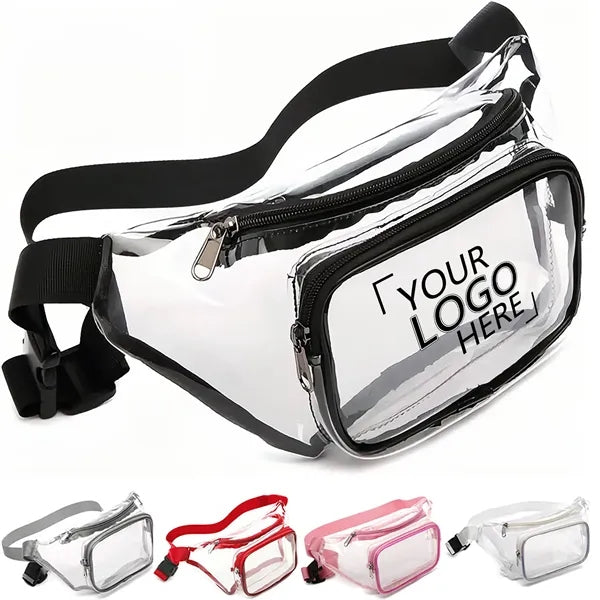Clear PVC Waist Bag Waterproof Stadium Sling