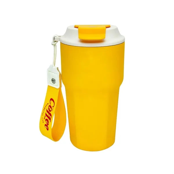 14.2 Stainless Steel Coffee Mug with Lid and lanyard