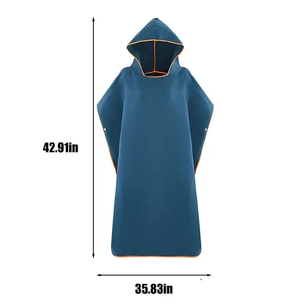 Quick dry surf poncho towel changing robe for beach & bath