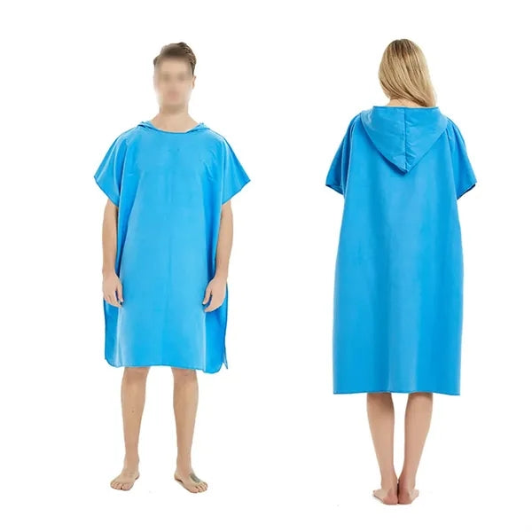 Quick dry surf poncho towel changing robe for beach & bath