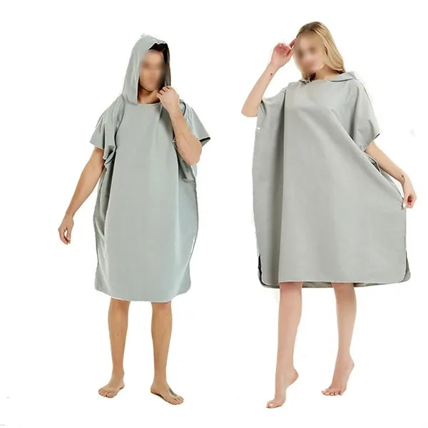 Quick dry surf poncho towel changing robe for beach & bath