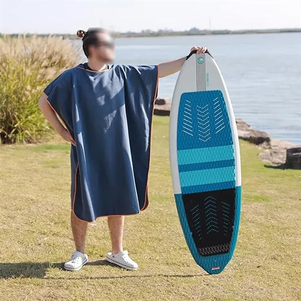 Quick dry surf poncho towel changing robe for beach & bath