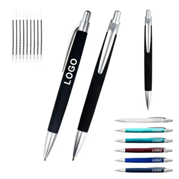 Matte Business Retractable Pen with Metal Accents