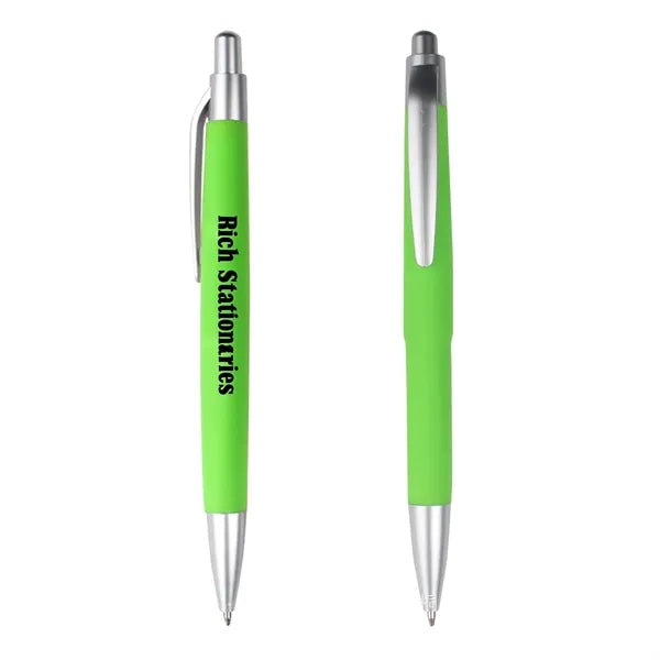 Matte Business Retractable Pen with Metal Accents