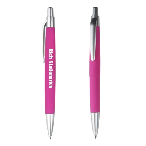 Matte Business Retractable Pen with Metal Accents