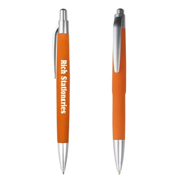 Matte Business Retractable Pen with Metal Accents