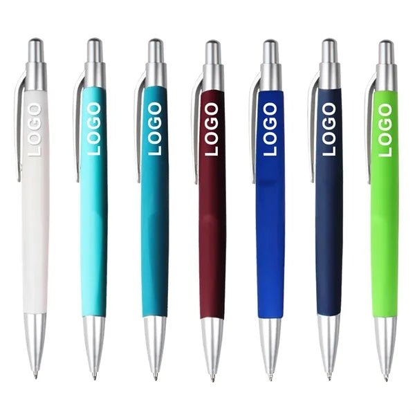 Matte Business Retractable Pen with Metal Accents