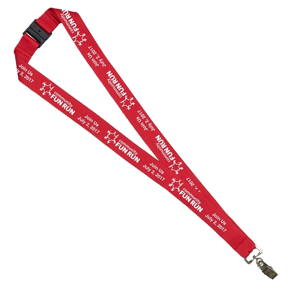1" Overseas Silkscreen Lanyard