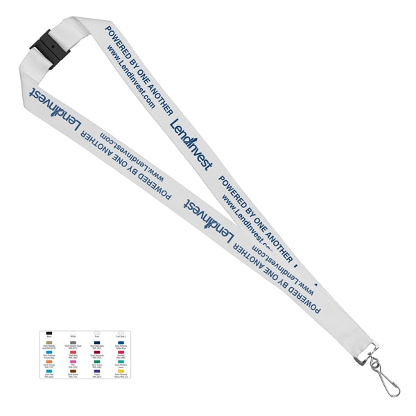 1" Overseas Silkscreen Lanyard