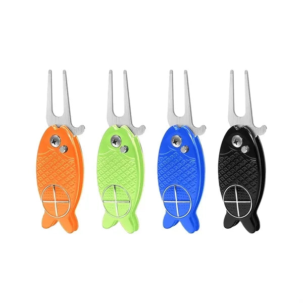 Premium Folding Aluminum Divot Tool W/ Magnetic Ball Marker