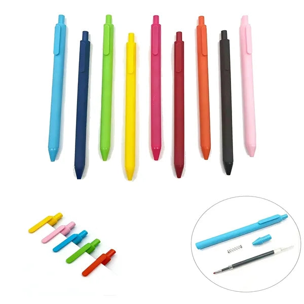 Candy Color Black Ink Retractable Ballpoint Pen