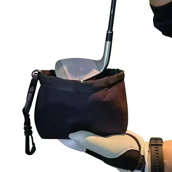 Neoprene Golf Ball and Club Head Cleaner Pouch with Clip