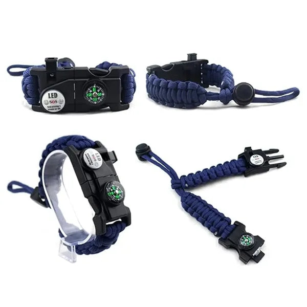 Outdoor Survival Paracord Bracelet with LED Light