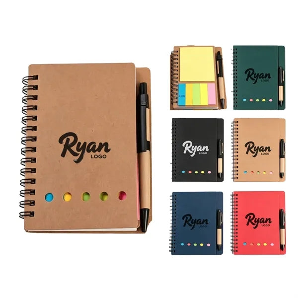 Efficient Office Sticky Note Pad with Free Pen