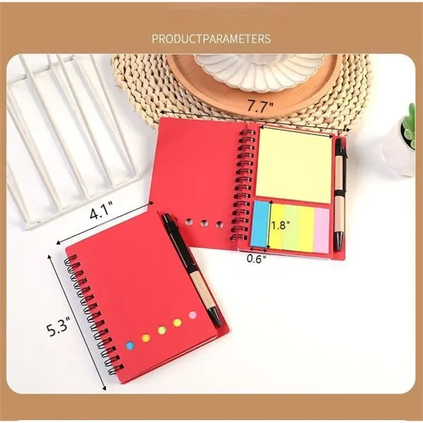 Efficient Office Sticky Note Pad with Free Pen