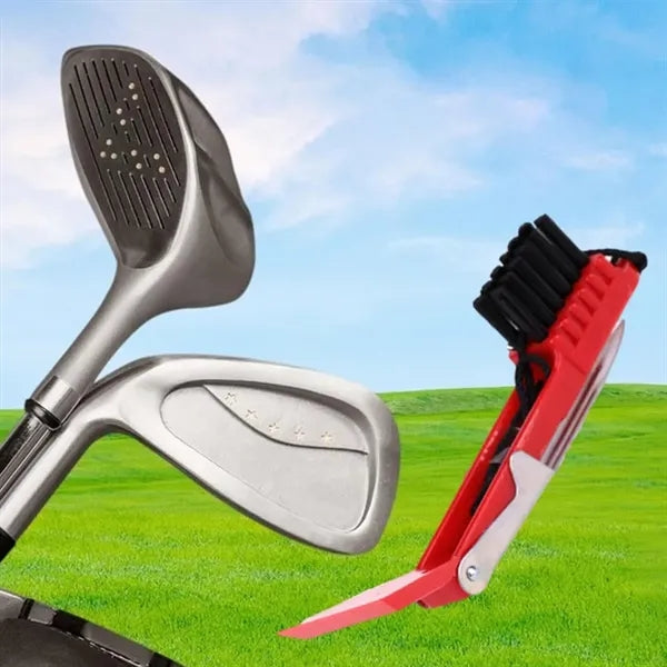 Portable Folding 3-in-1 Golf Club and Shoe Cleaning Brush