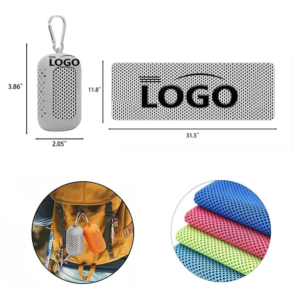 Portable Cooling Towel With Silicone Case