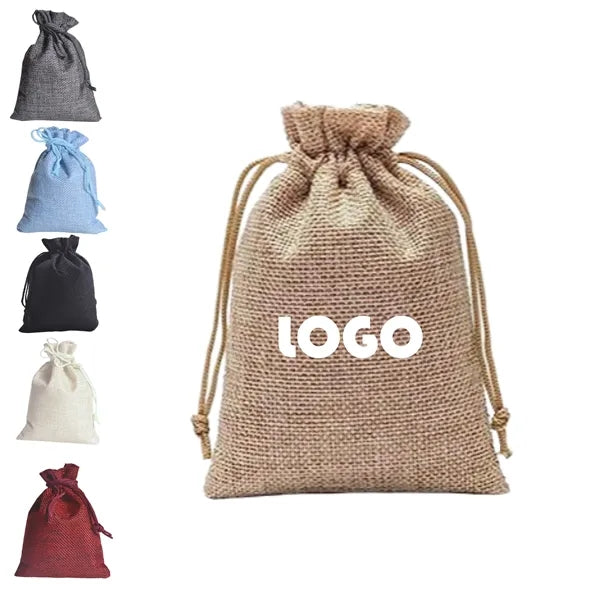 4x5 Burlap Drawstring Bag