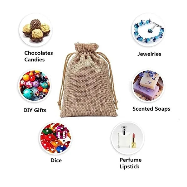 4x5 Burlap Drawstring Bag