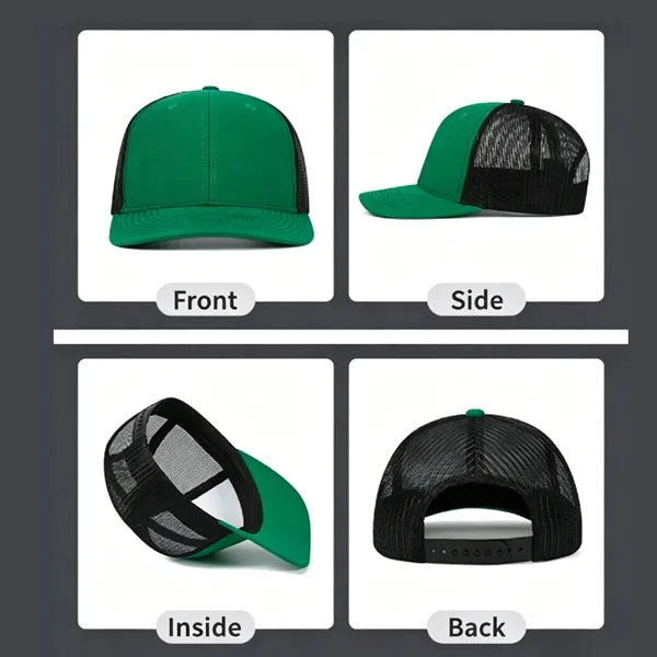 Six piece snap on truck hat