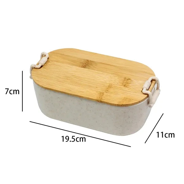 Eco-Friendly Wheat Straw Bento Lunch Box Set w/ Lid & Cup