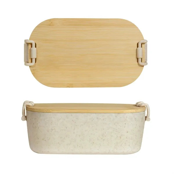 Eco-Friendly Wheat Straw Bento Lunch Box Set w/ Lid & Cup