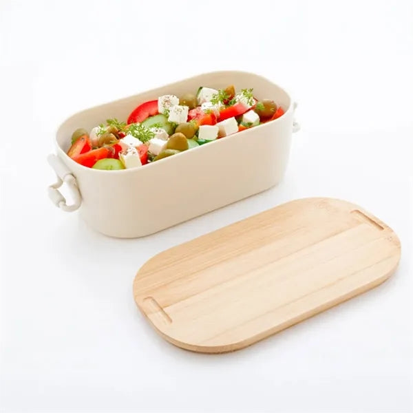 Eco-Friendly Wheat Straw Bento Lunch Box Set w/ Lid & Cup