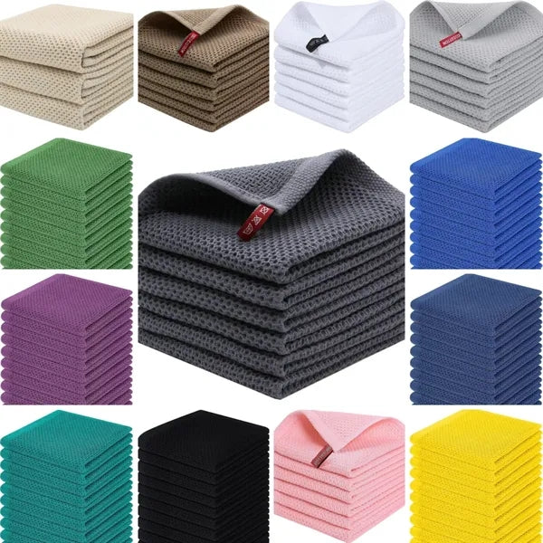 13*13" Waffle Weave Kitchen Towel Absorbent Drying Cloth