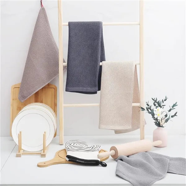13*13" Waffle Weave Kitchen Towel Absorbent Drying Cloth