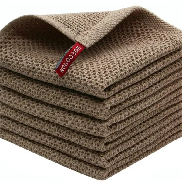 13*13" Waffle Weave Kitchen Towel Absorbent Drying Cloth