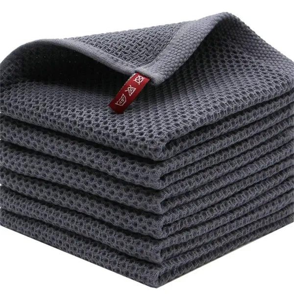 13*13" Waffle Weave Kitchen Towel Absorbent Drying Cloth