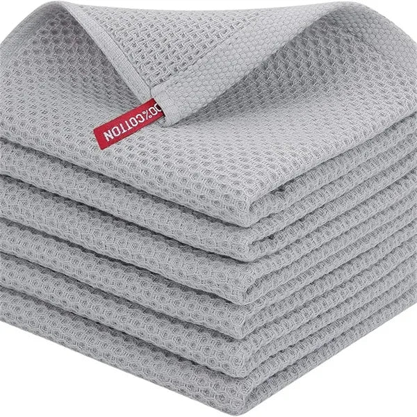 13*13" Waffle Weave Kitchen Towel Absorbent Drying Cloth