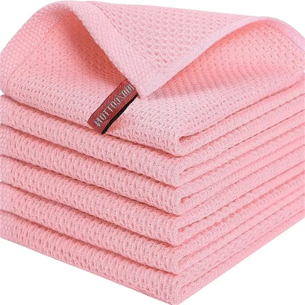 13*13" Waffle Weave Kitchen Towel Absorbent Drying Cloth