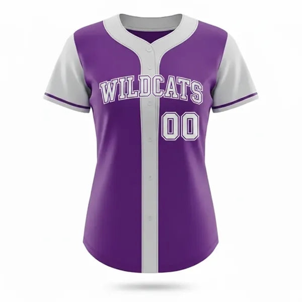 Women's 160GSM Mesh Full Button Baseball Jersey