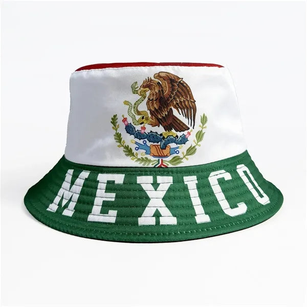Country Flag Print Bucket Hat Summer Sun Fisherman Cap