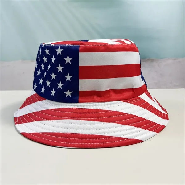 Country Flag Print Bucket Hat Summer Sun Fisherman Cap