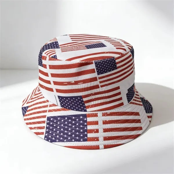 Country Flag Print Bucket Hat Summer Sun Fisherman Cap